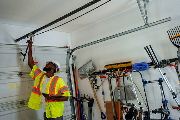 Professional Garage Door Panel Replacement technician working in Portageville, MO